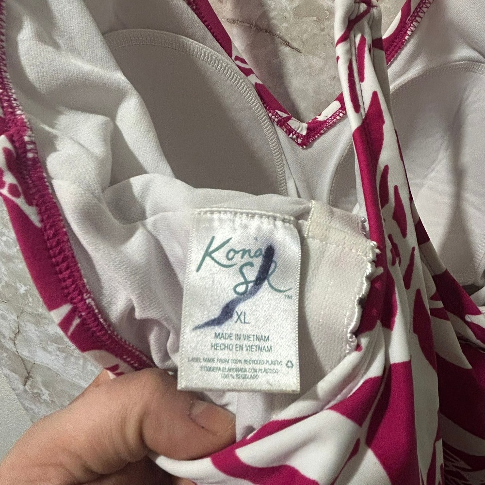 Kona Sol Floral One Piece Swimsuit with Adjustable Side Ties - Picture 7 of 9
